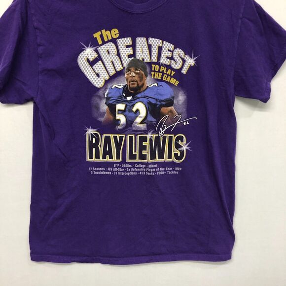 Vintage NFL Ravens Ray Lewis T-Shirt Career Statistics  Size Large M164 3 - Picture 8 of 12